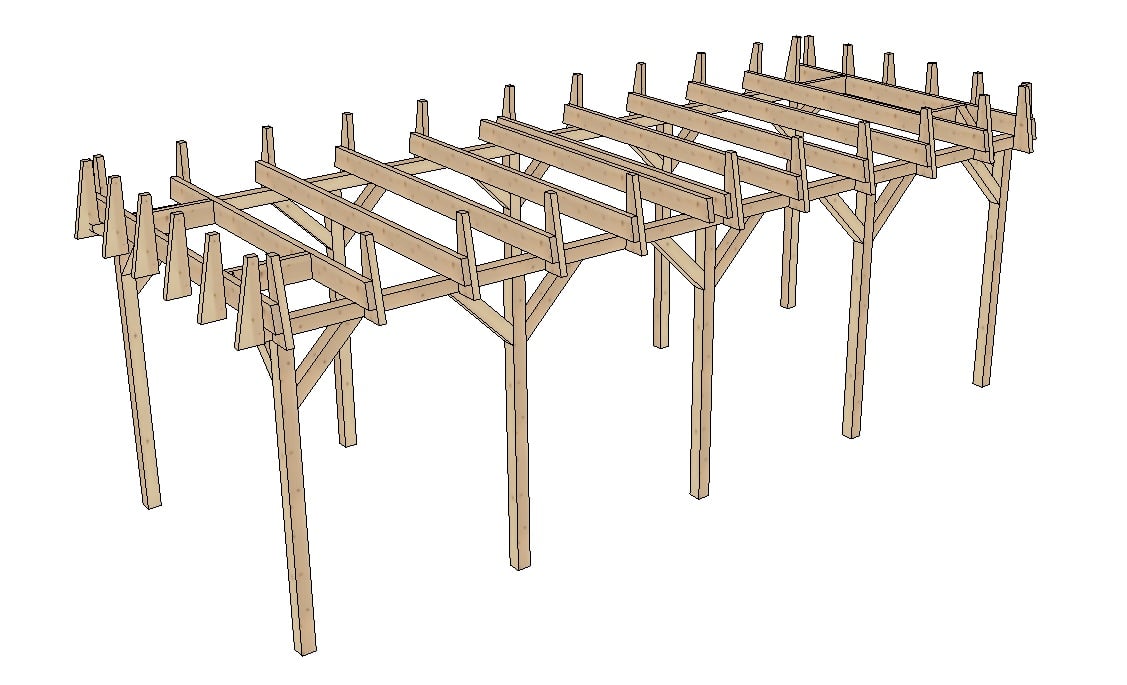 Grundkonstrukion Carport - Aktion