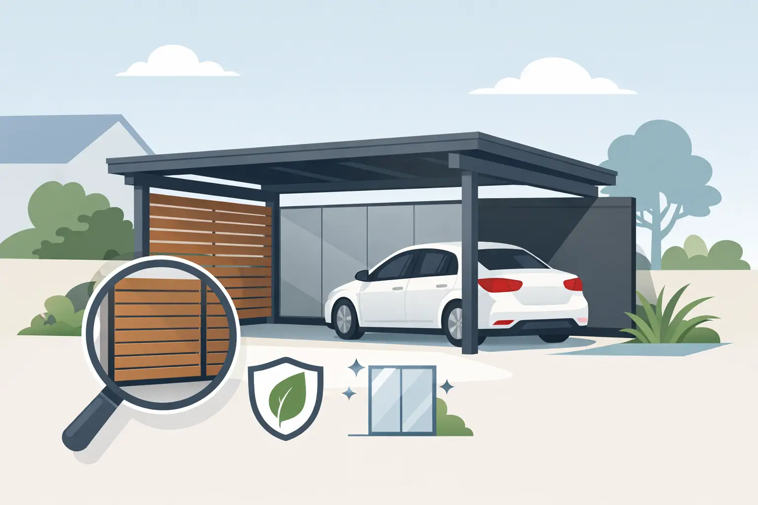 Carport-Seitenwand richtig wählen: So geht's