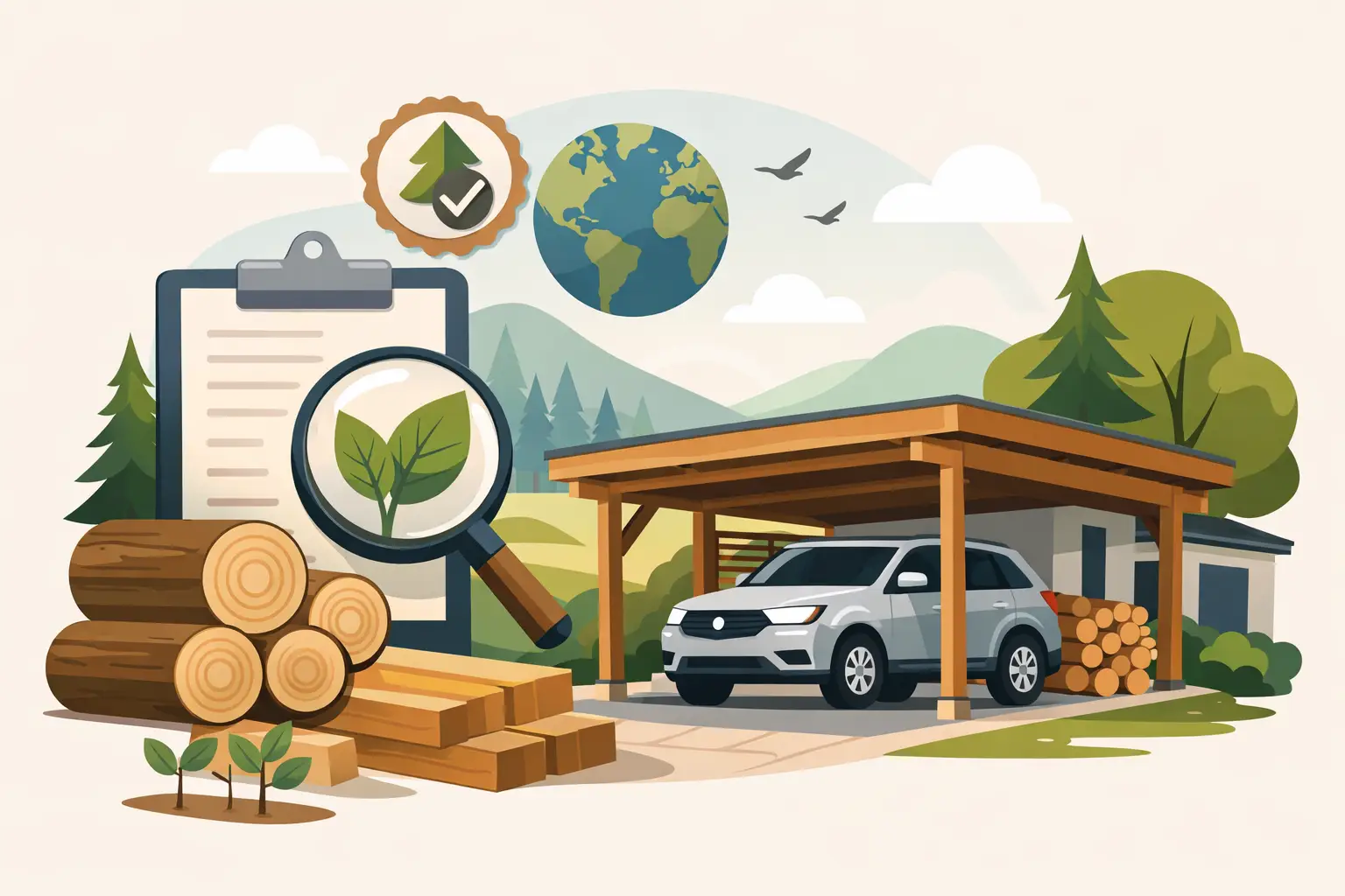 Zertifiziertes Holz fürs Carport richtig wählen